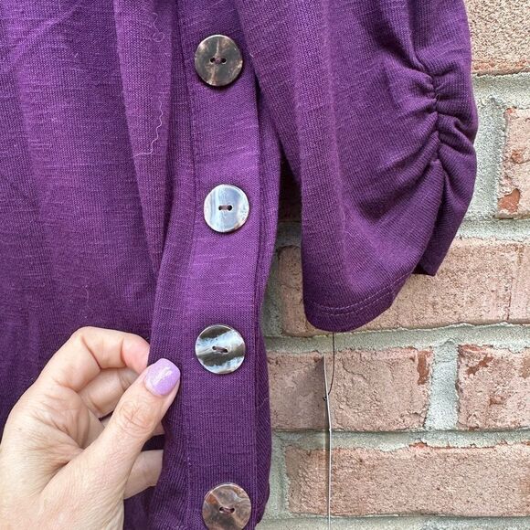 Purple Women's Tunic Top - Picture 3 of 10